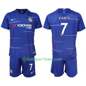Koszulka Chelsea KANTE 7 Dziecięcy Domowe Koszulki Piłkarskie 2018-2019 Krótki Rękaw